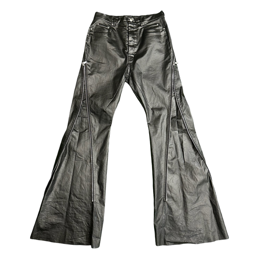 Rick Owens Waxed Aircut Bolan Denim