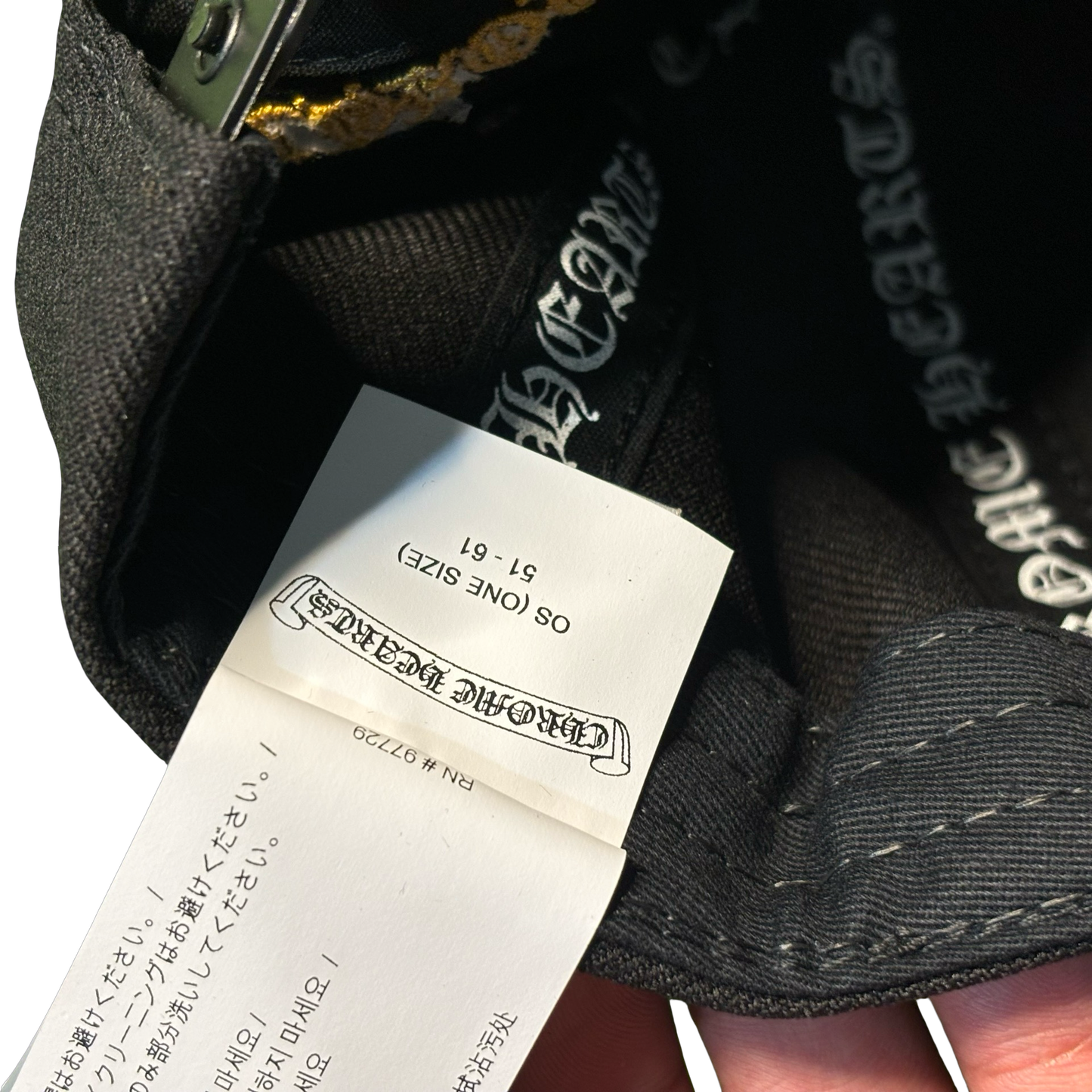 Chrome Hearts Black/Gold Baseball Hat