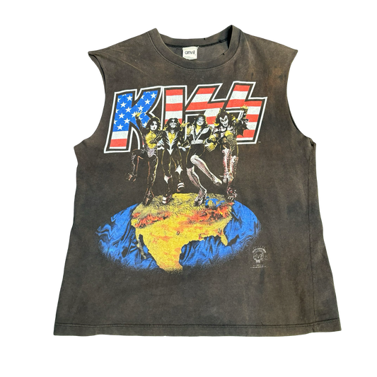 Vintage 1996 KISS World Tour Cut Off Shirt