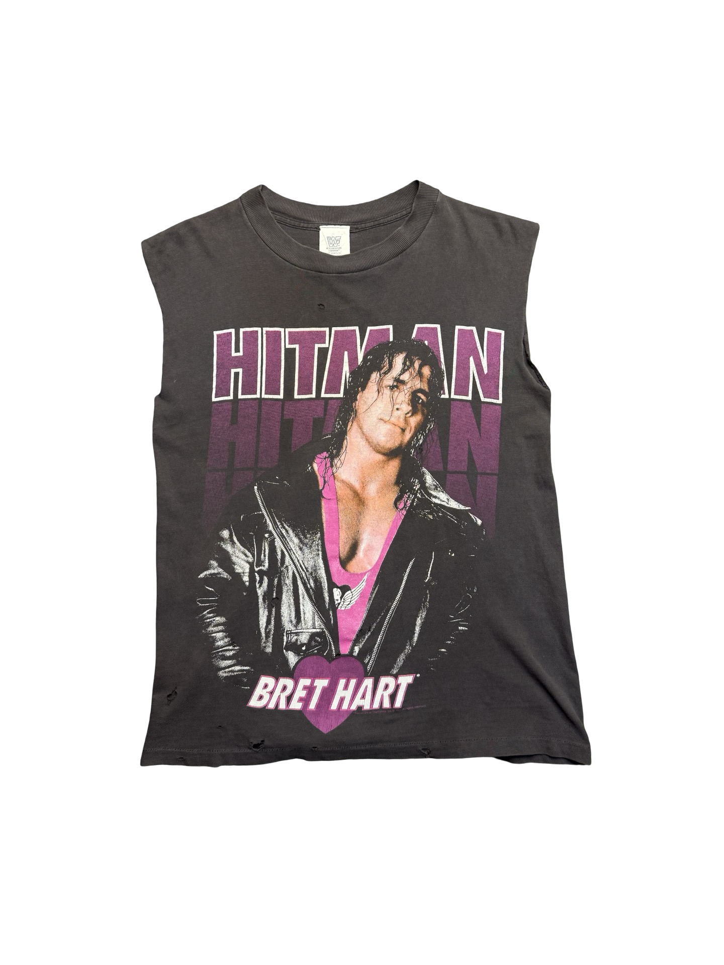 Vintage WWF Bret "Hitman" Hart Cut Off Tee