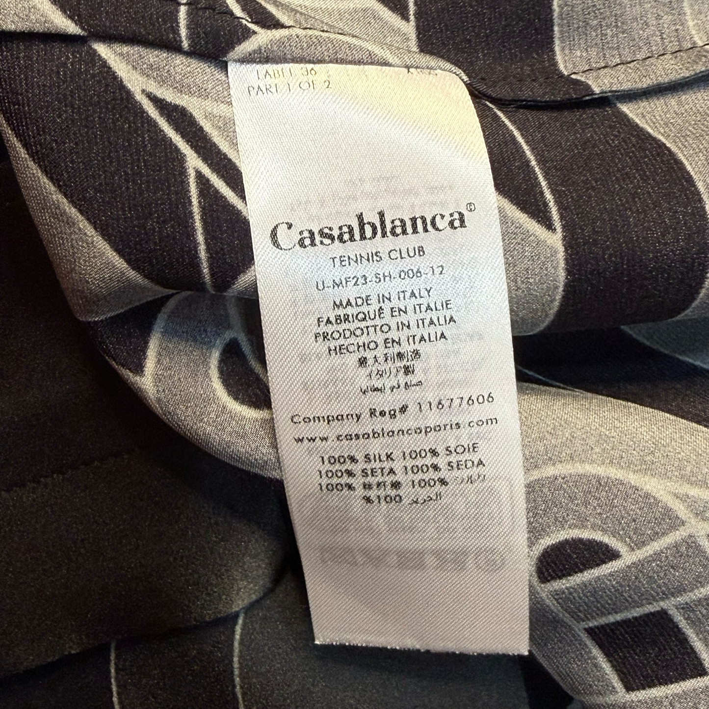 Casablanca Monogram Silk Shirt