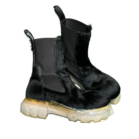 Rick Owens Pony Hair Tractor Boots