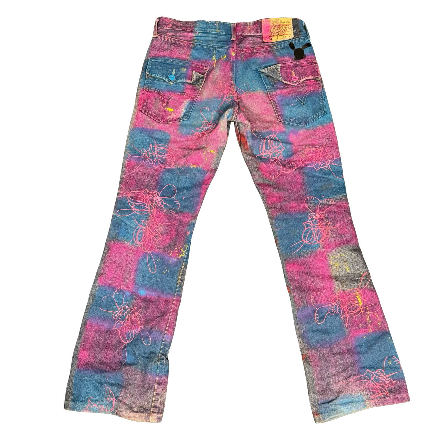 Skoloct Hand-Painted Graffiti Selvedge Denim