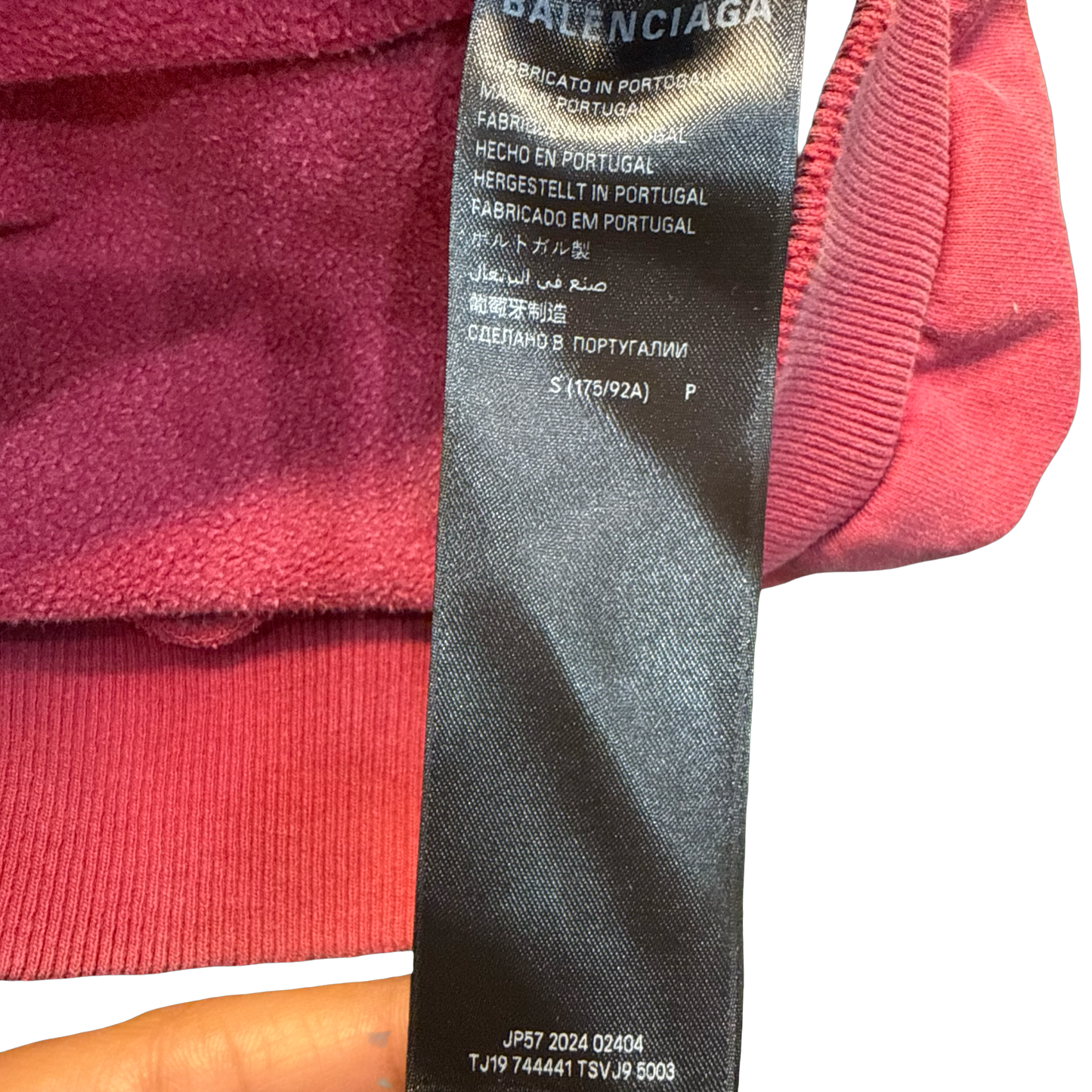 Balenciaga Tape Type Ripped Pocket Hoodie