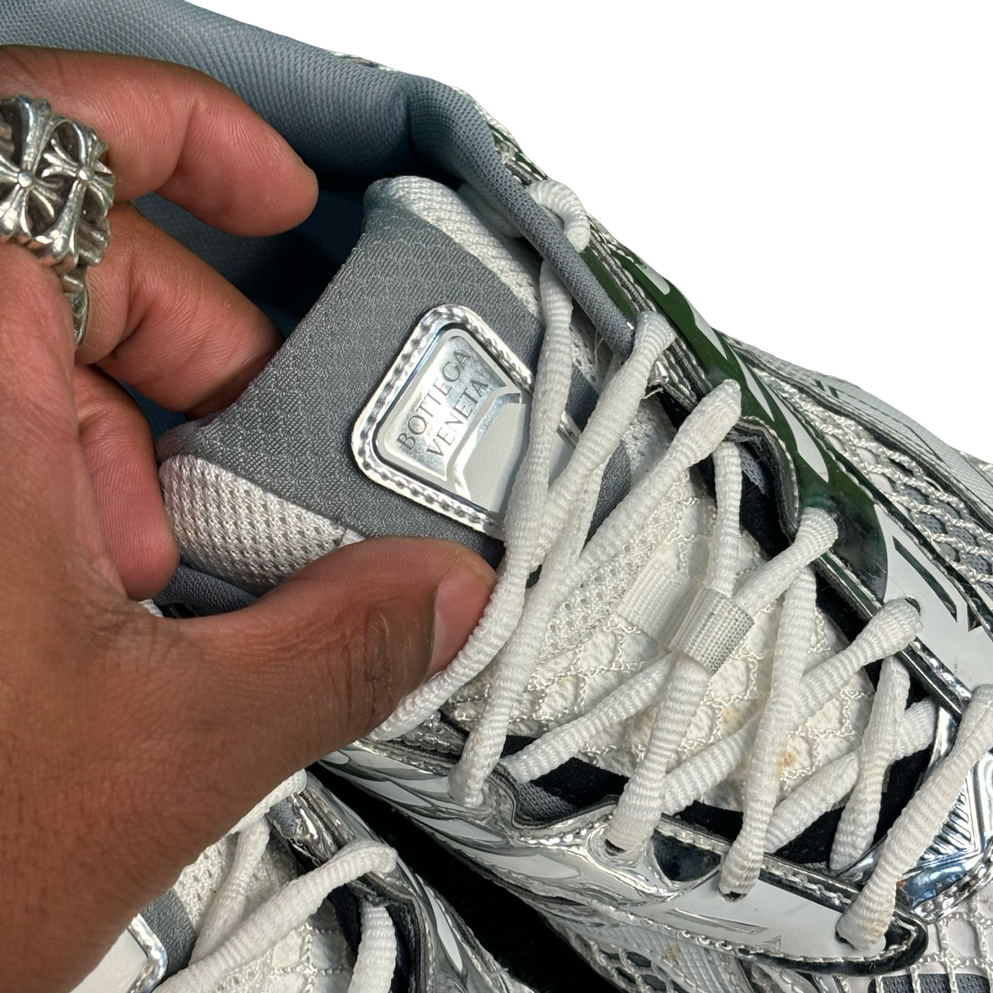 Bottega Venetta White/Silver Orbit Runners