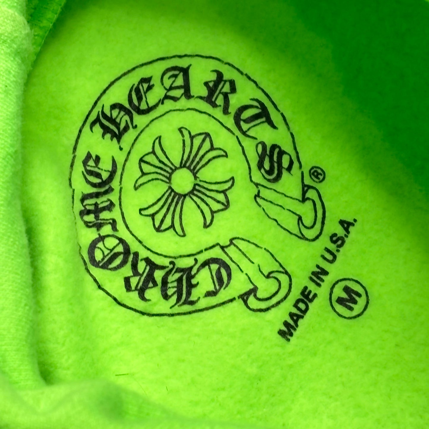 Chrome Hearts Neon Green Floral Hoodie
