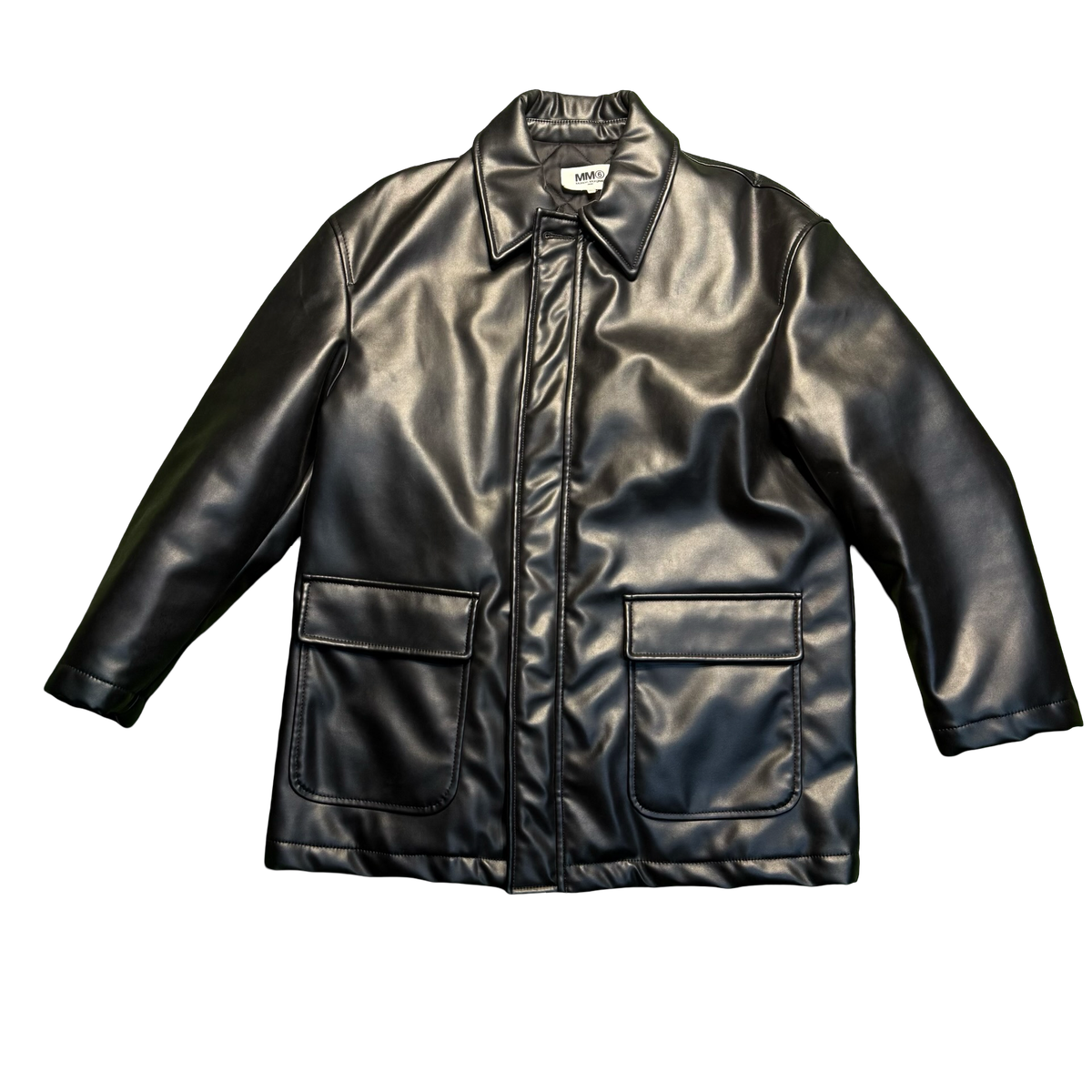 MM6 Maison Margiela Leather Car-Coat
