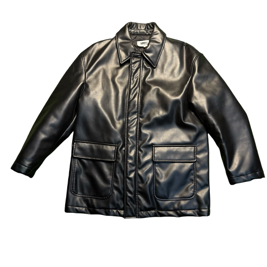 MM6 Maison Margiela Leather Car-Coat