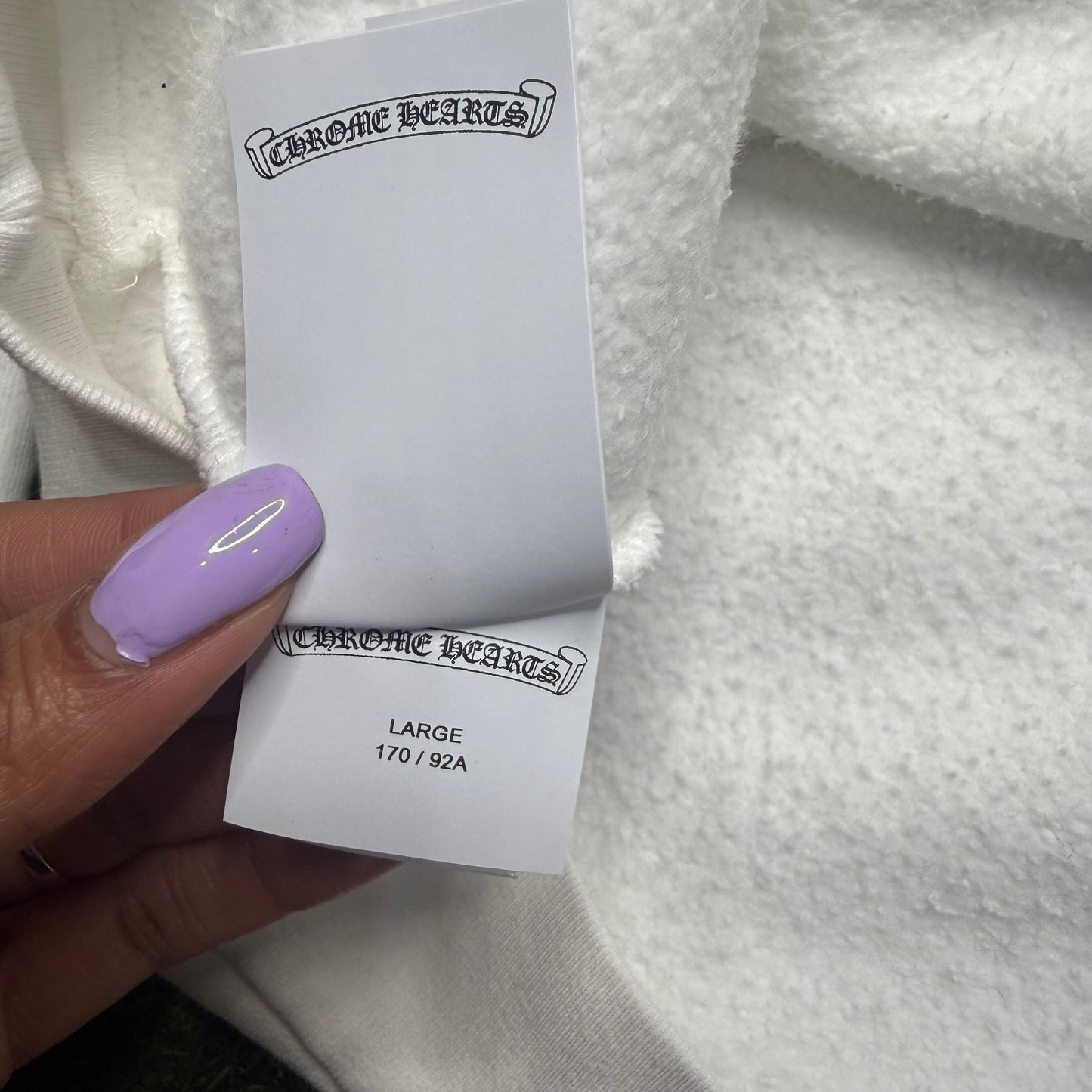 Chrome Hearts White & Leopard Cross Patch Crewneck