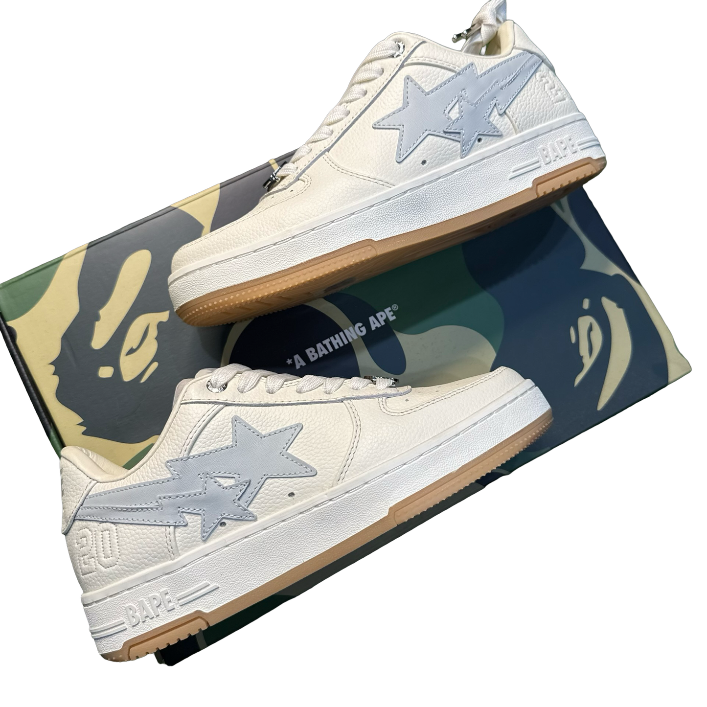 A Bathing Ape x Highsnobiety Double Stars BAPE Stars sneakers