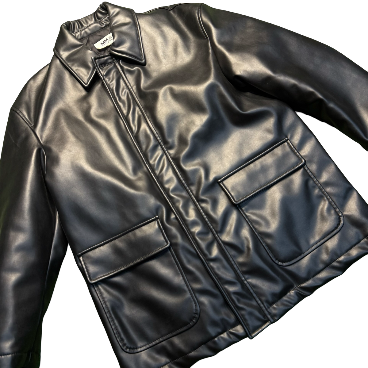 MM6 Maison Margiela Leather Car-Coat