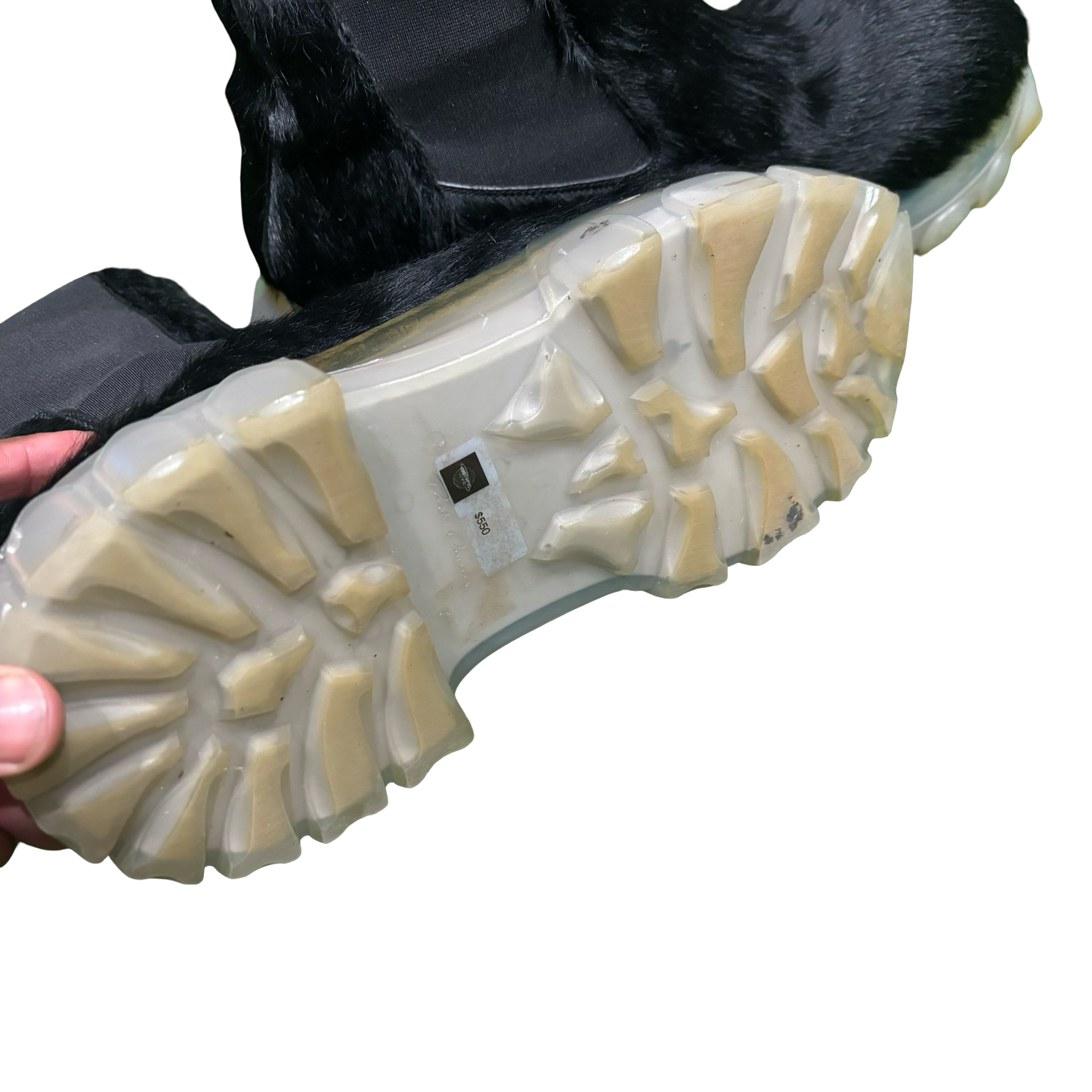Rick Owens Pony Hair Tractor Boots