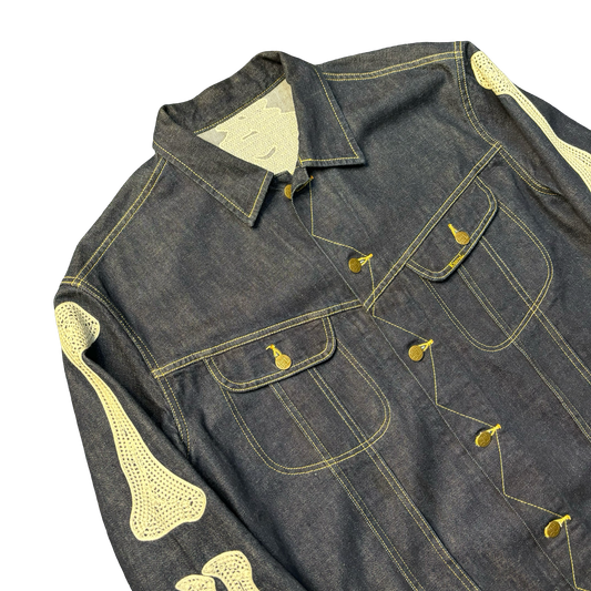 Kapital Indigo Embroidered Bone Denim Jacket