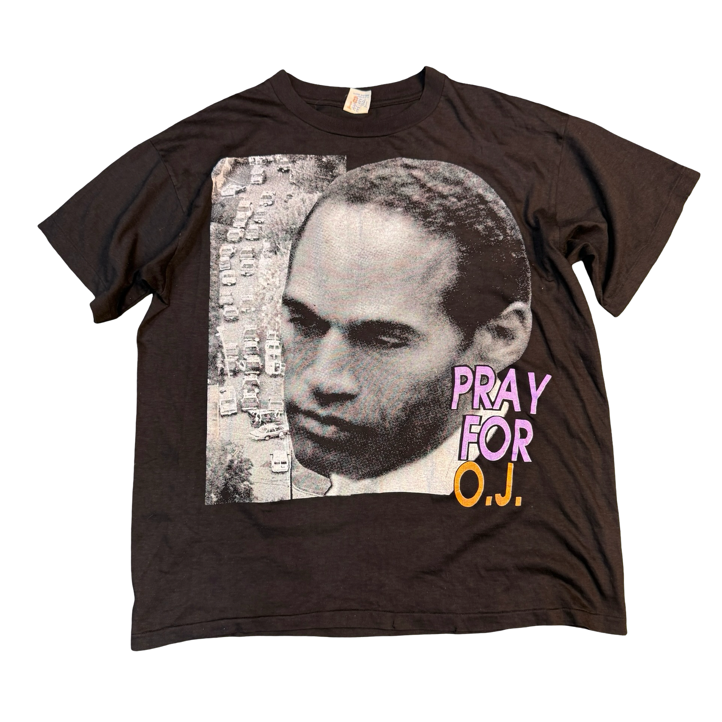 Vintage 90s OJ Simpson "Pray for O.J." Rap Tee