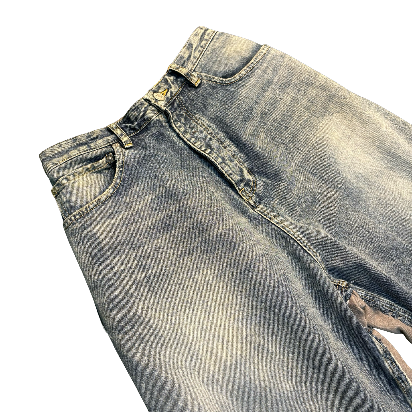 Balenciaga Hybrid Distressed Denim Pants