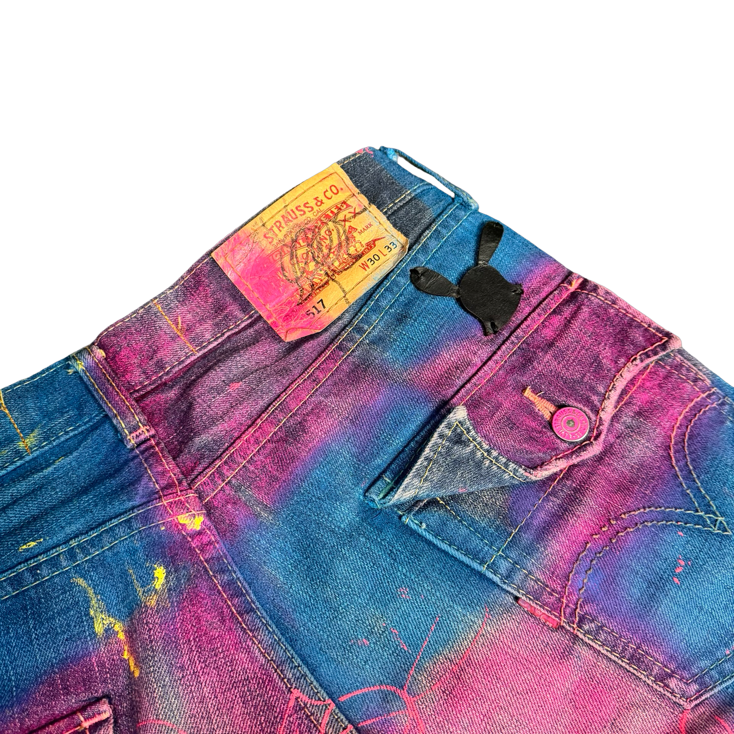 Skoloct Hand-Painted Graffiti Selvedge Denim