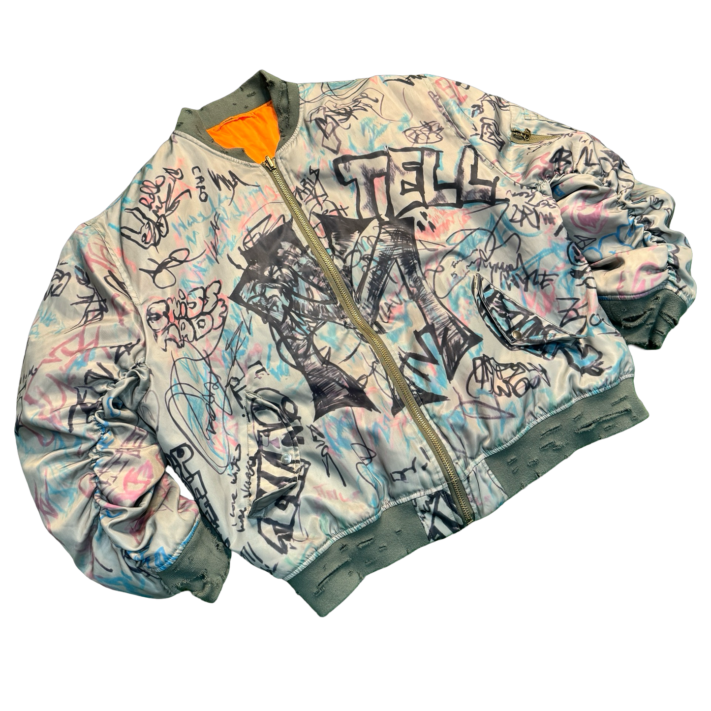 Mowalola Reversible Graffiti Bomber