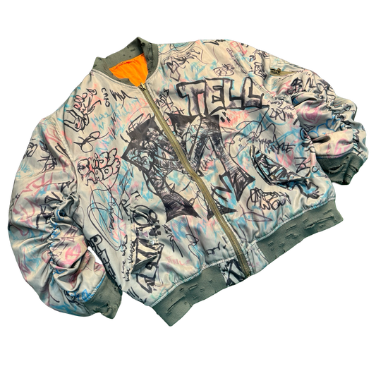 Mowalola Reversible Graffiti Bomber