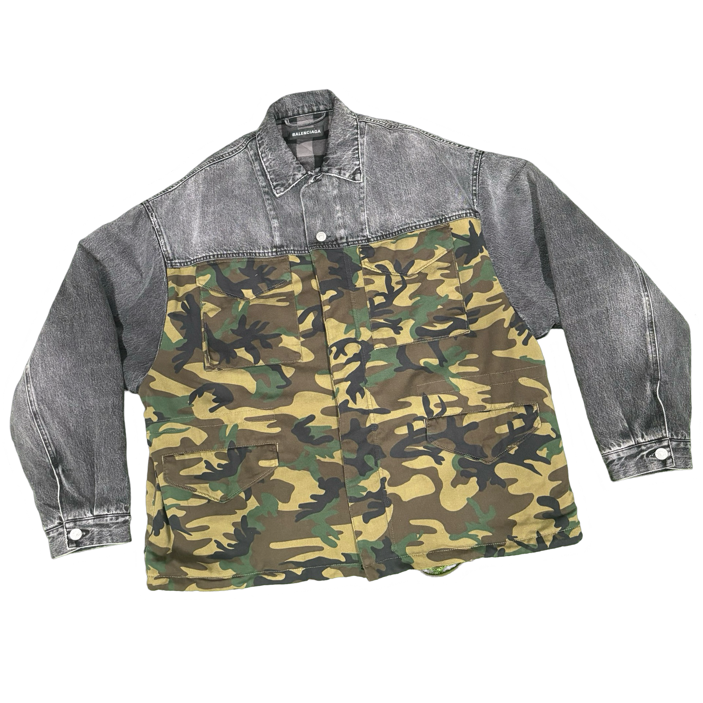 Balenciaga Camo Convertible Car Coat