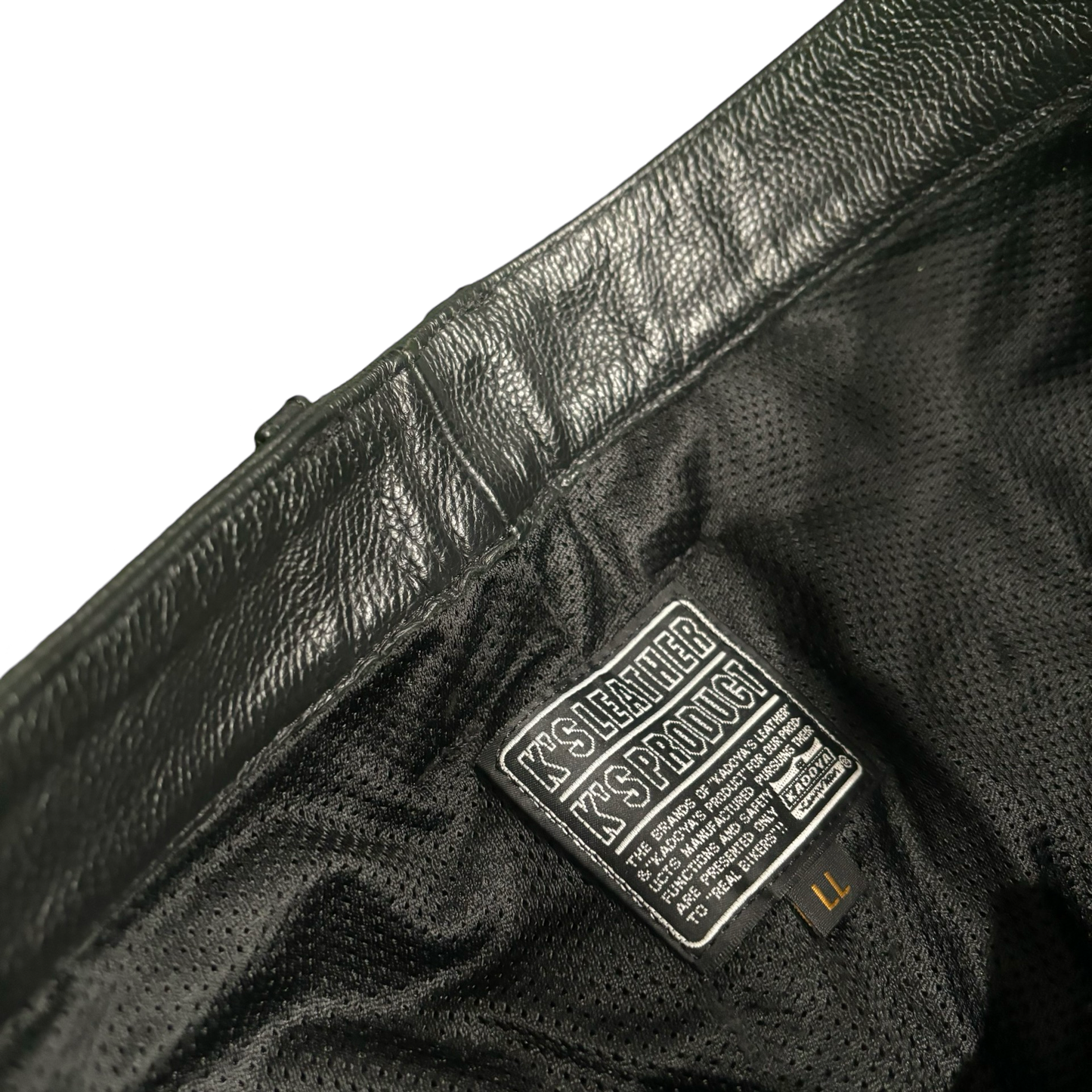 Kadoya Leather Mesh Flare Pants