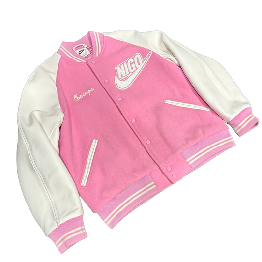 Nike X Nigo Pink Varsity Jacket