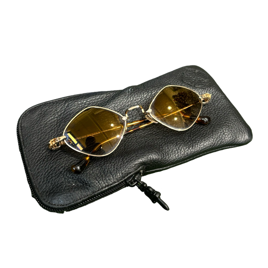 Chrome Hearts Gold Diamond Dog Sunglasses