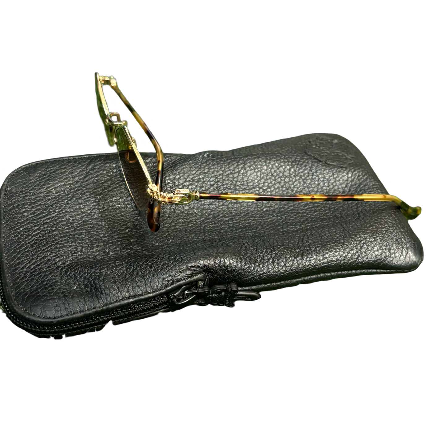 Chrome Hearts Gold Diamond Dog Sunglasses