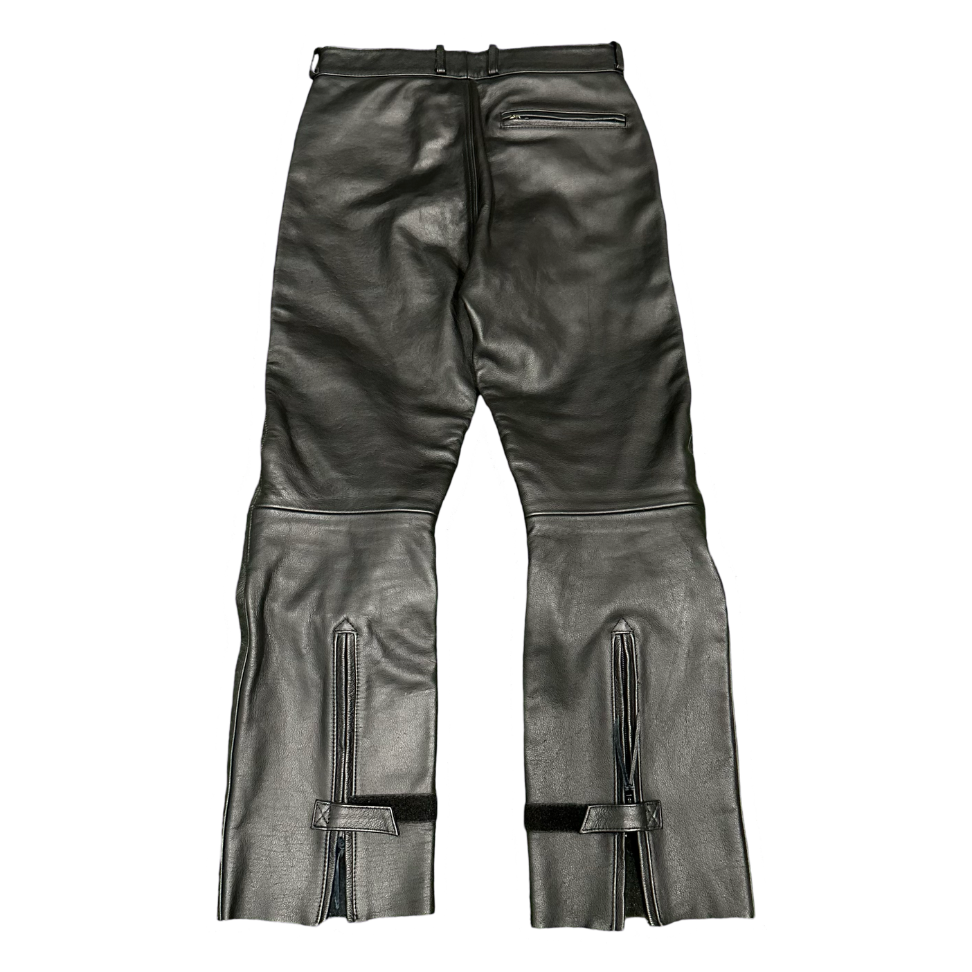 Leather Padded Knee Biker Pants