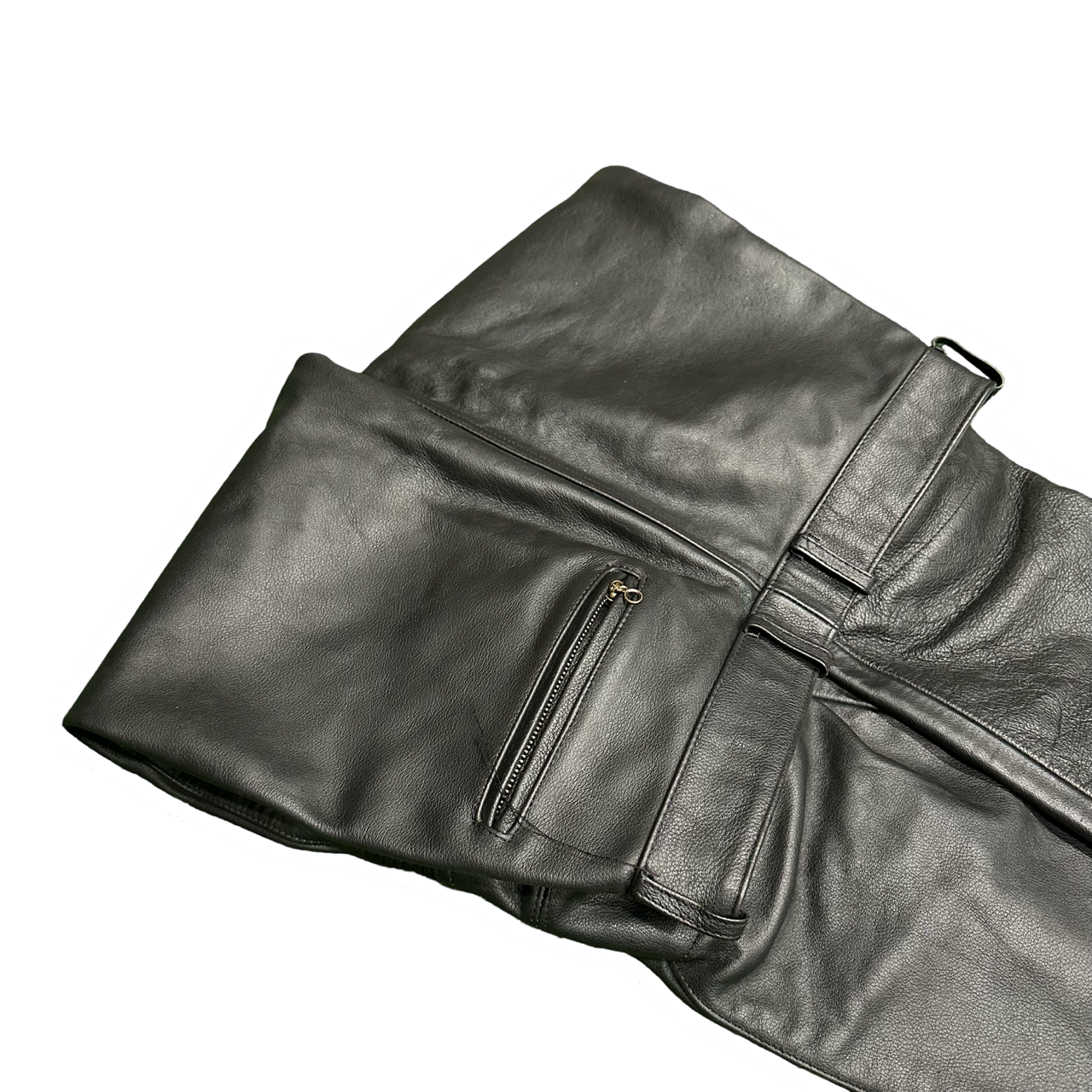 Leather Padded Knee Biker Pants