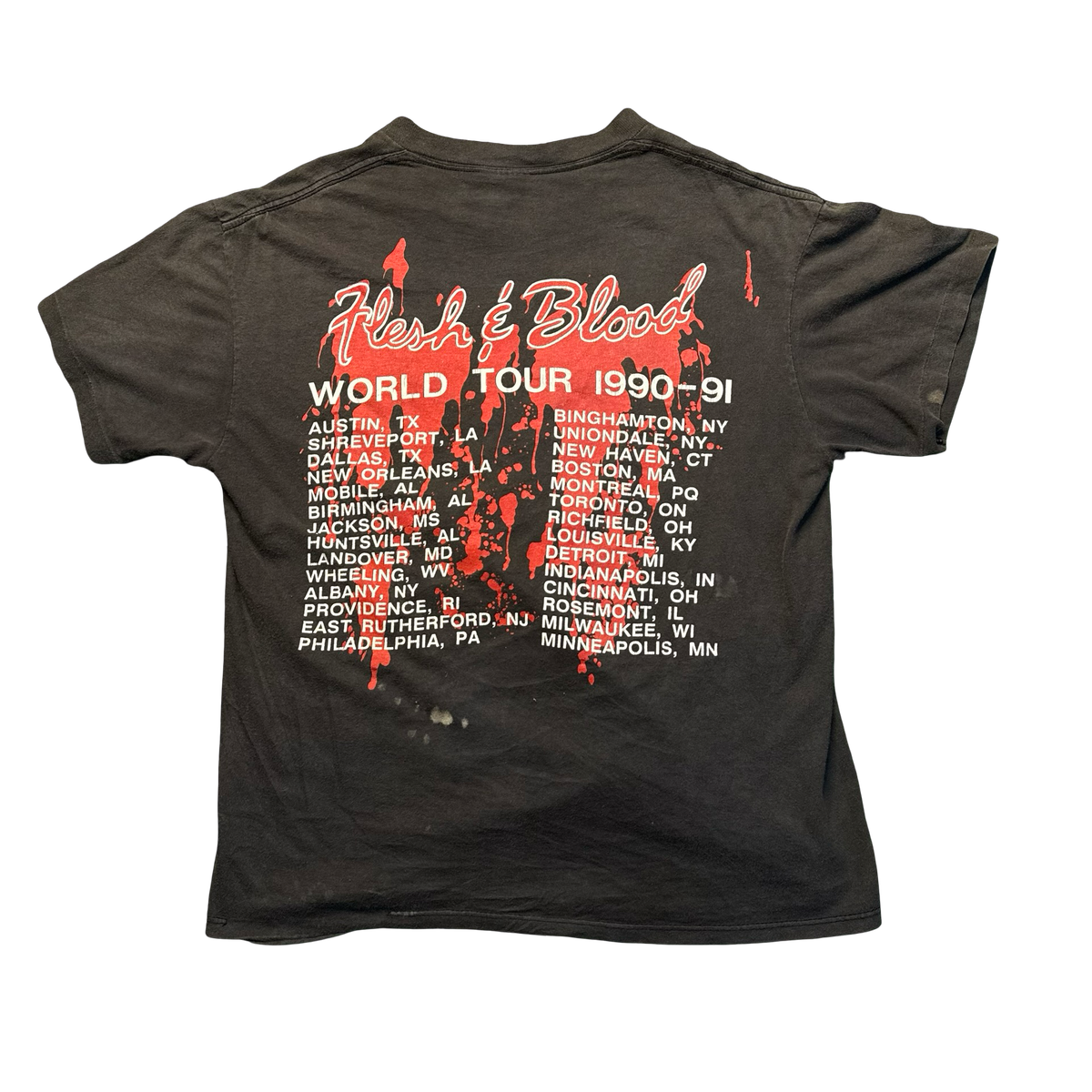 1990s Poison “Flesh and Blood” World Tour Tee