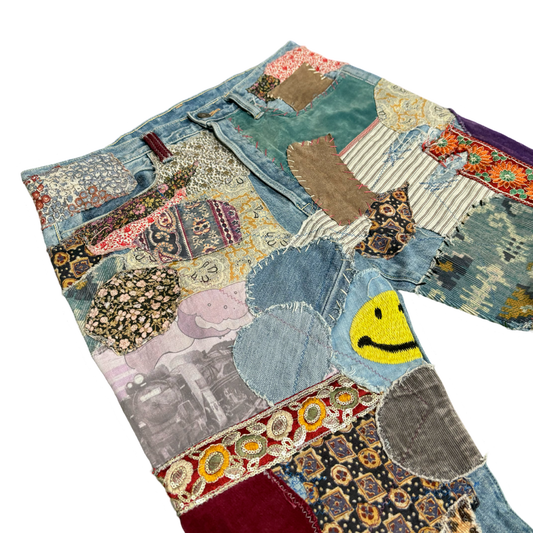 Kapital Hippy Patchwork Flare Jeans