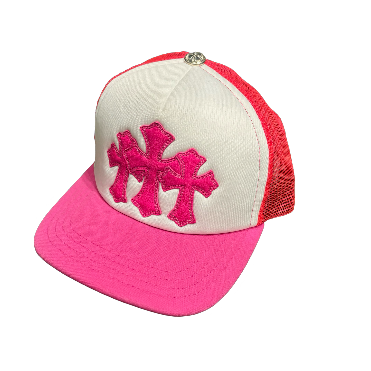 Chrome Heart Pink Triple Cross Trucker