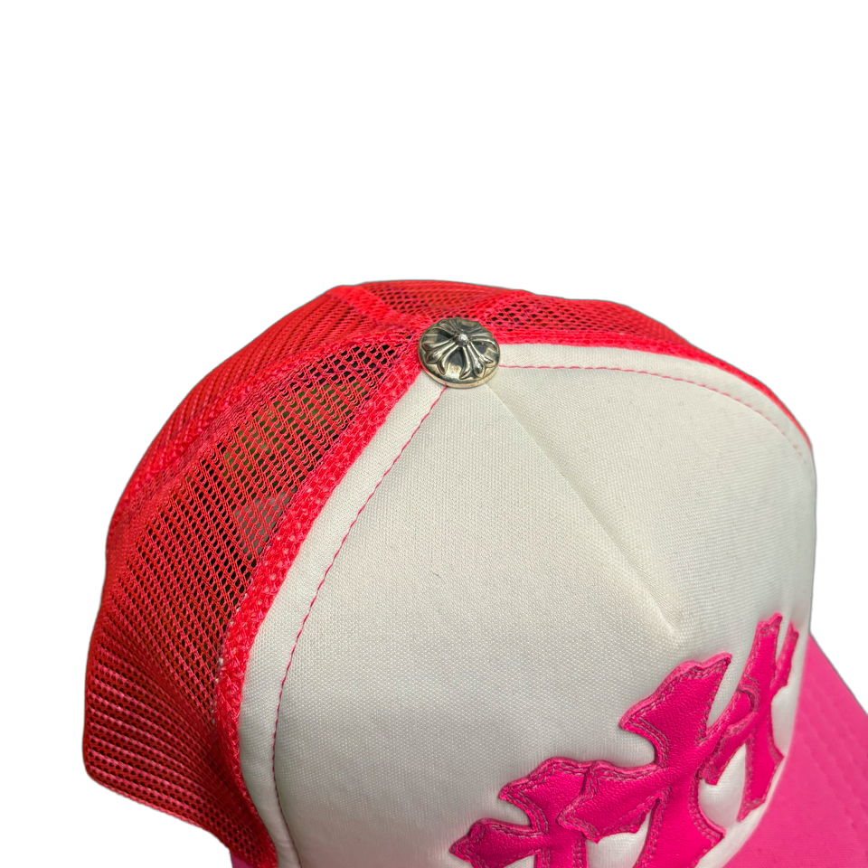 Chrome Heart Pink Triple Cross Trucker