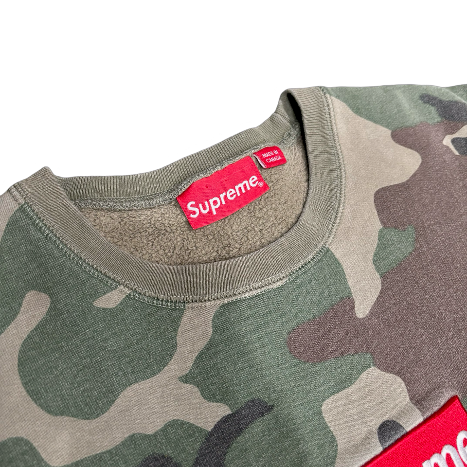 Supreme Camouflage Box Logo Crewneck