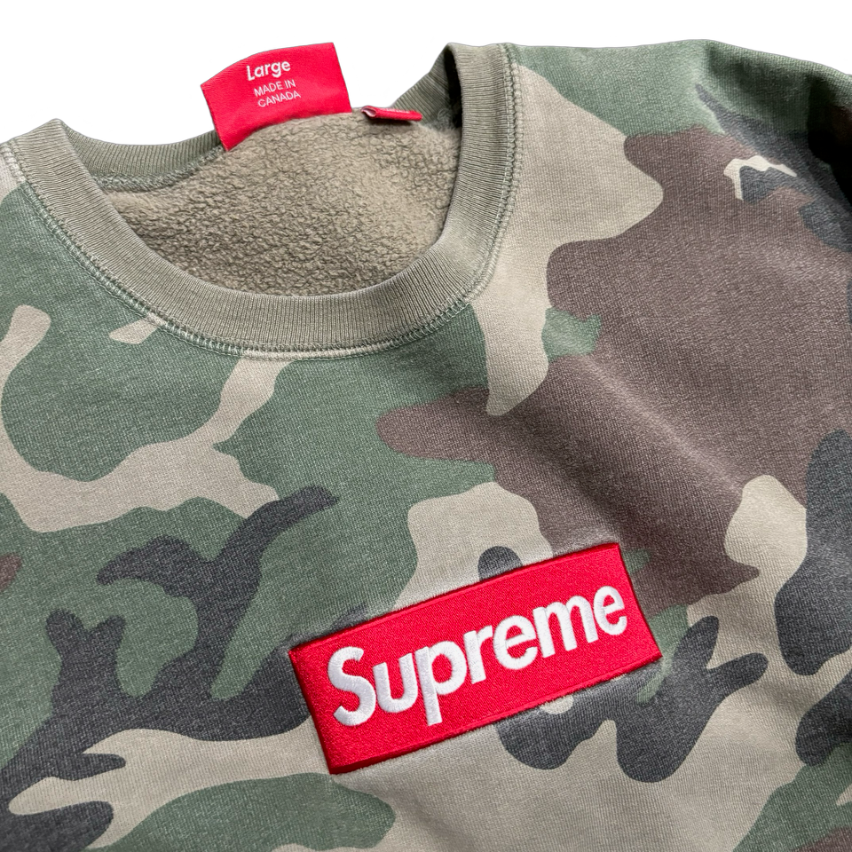 Supreme Camouflage Box Logo Crewneck